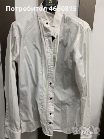 Стилен мъжки тъмносин официален костюм M-L/ 52 + РИЗА и АКСЕСОАРИ, снимка 13 - Костюми - 52947554