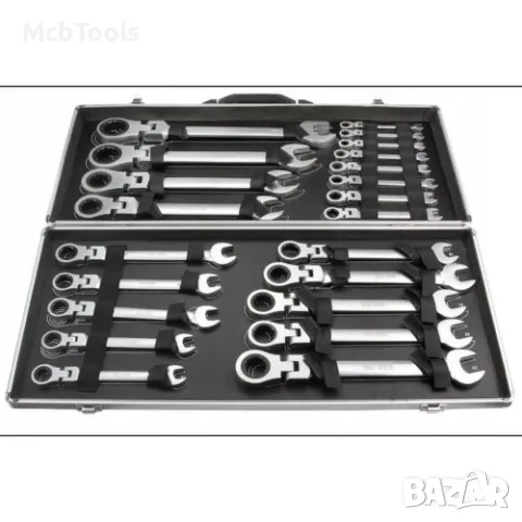 Звездогаечни чупещи тресчотни ключове 6-32мм в куфар Stahlmayer, снимка 2 - Ключове - 49197774