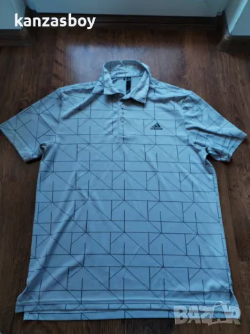 adidas Jacquard Golf Polo Shirt - страхотна мъжка тениска Л , снимка 6 - Тениски - 49416087