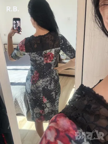 Елегантна рокля с 3/4 ръкав, М размер, снимка 17 - Рокли - 35985484