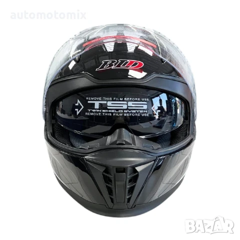 КАСКА ЗА МОТОР С ОЧИЛА, Размери S, M, L, XL - Черно/Бяло - 721435, снимка 3 - Аксесоари и консумативи - 51224890