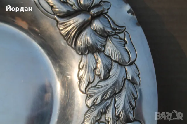 Сребърна фруктиера, снимка 8 - Антикварни и старинни предмети - 49575986