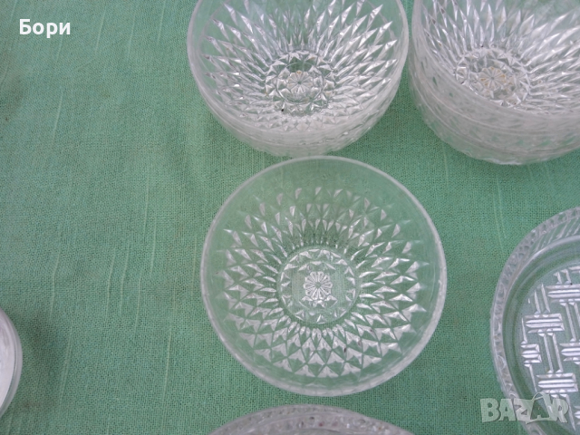Стар немски кристал купи,чинийки, снимка 4 - Чинии - 36264318