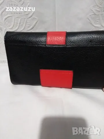 ЕСТЕСТВЕНА КОЖА на HERMES елегантна малка чанта в два цвята - черна и червено, снимка 4 - Чанти - 50015336