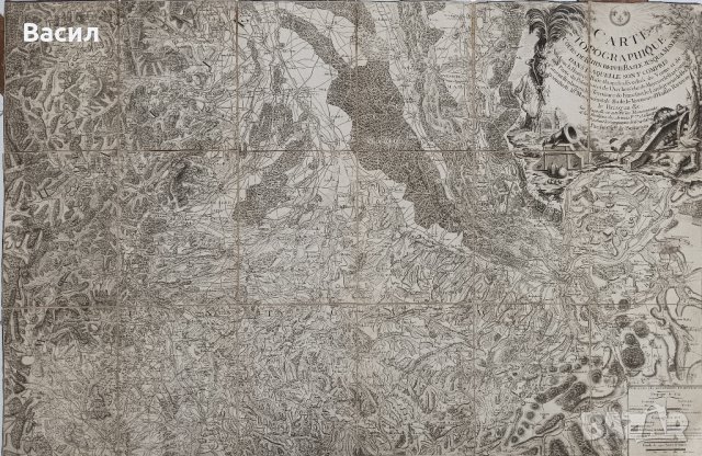 Оригинална френска топографска карта – Jean de Beaurain , снимка 7 - Други ценни предмети - 42269647