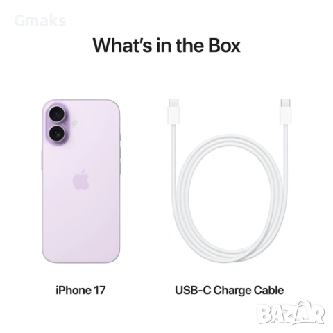Смартфон Apple - iPhone 17, 6.3’’, 8GB/256GB, Lavender, снимка 5 - Apple iPhone - 53119485