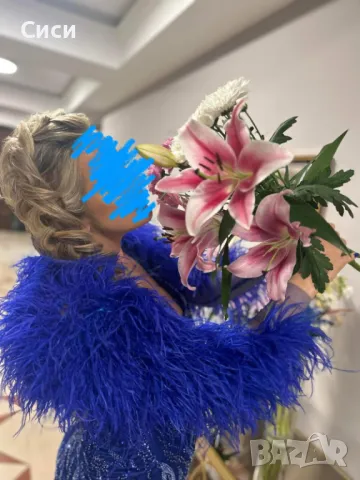 Рокля с пера и дантела, снимка 3 - Рокли - 49148453