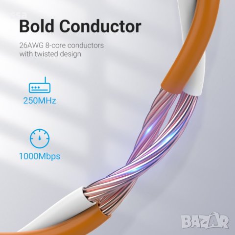 Vention Кабел LAN UTP Cat.6 Patch Cable - 2M Purple - IBEVH, снимка 15 - Кабели и адаптери - 44231346