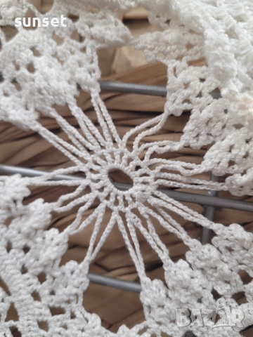 плетена покривка за диван или фотьойл -157/138, снимка 3 - Покривки за легло - 51829689