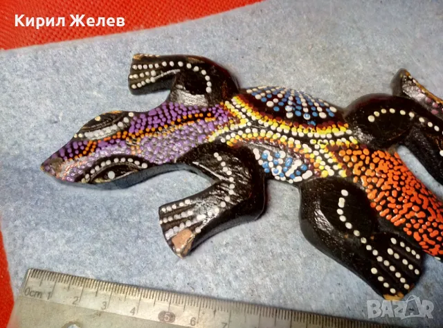 ИГУАНА ГУЩЕР ФИГУРАЛЕН ДЕКОРАТИВЕН ДЪРВЕН АРТ СУВЕНИР РЪЧНА ИЗРАБОТКА 47620, снимка 2 - Статуетки - 47695323