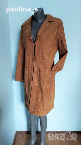 ВИНТИДЖ! Два броя / Дамски френски блейзър, манто / преходно палто / от естествен велур "Pauw", снимка 15 - Палта, манта - 53200363