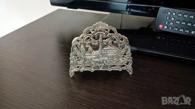 Винтидж салфетник и витражен свещник тип Тифани, снимка 5 - Други ценни предмети - 53385920