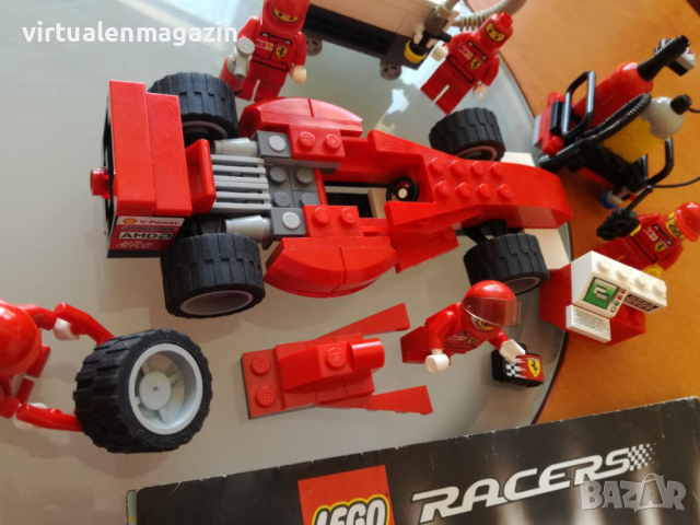 Конструктор Лего - Lego Ferrari -  8673 - Ferrari F1 Fuel Stop, снимка 7 - Колекции - 36039986