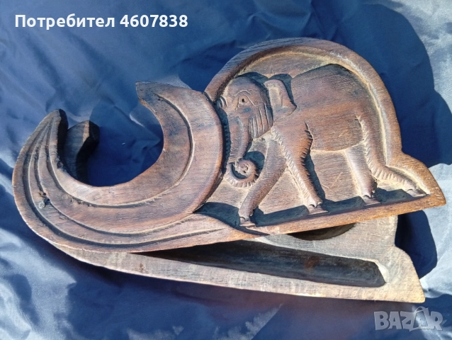 Кутийка резбована слончета 22-12 см, снимка 3 - Декорация за дома - 52262814