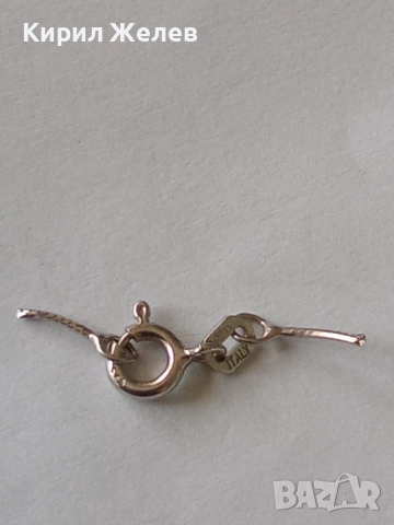 Сребърна карабинка закопчалка 43963, снимка 5 - Колиета, медальони, синджири - 52243586