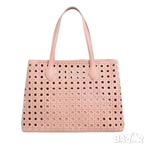 Модерна дамска чанта с перфорация, снимка 2 - Чанти - 52098224