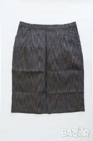 Сива пола с контрастно райе марка Moda Prym - 2XL, снимка 2 - Поли - 39586127