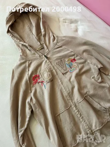 2000s y2k суичър горница с бродерия