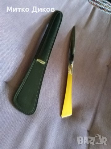 Ножче за писма марково немско винтидж с кожен калъф Ahlborn-190мм, снимка 4 - Колекции - 39250877