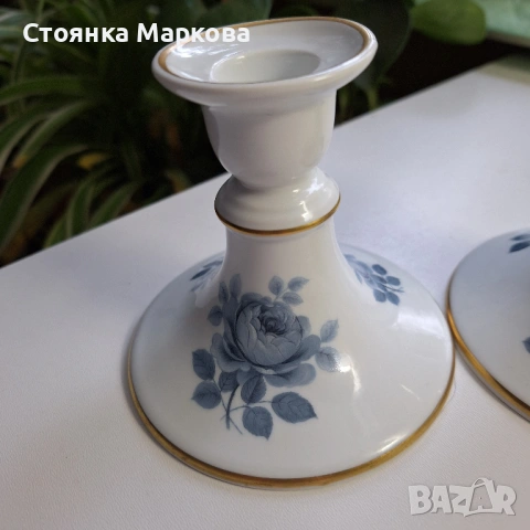 Два порцеланови свещника със забележка-Швеция, снимка 2 - Декорация за дома - 53020957