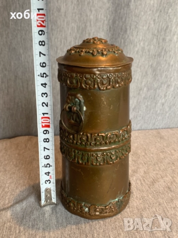 стар месингов съд кутия , снимка 3 - Антикварни и старинни предмети - 52976268