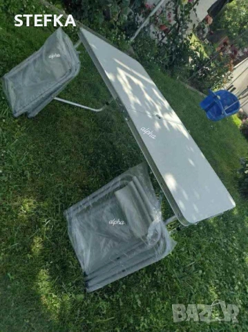 Сгъваема маса +4 стола, снимка 3 - Къмпинг мебели - 53094633