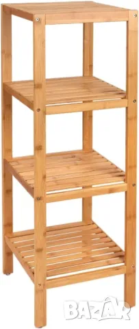 Стойка за цветя 4 нива Бамбуков рафт Поставка Здрава библиотека