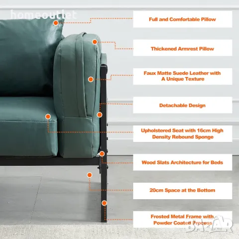 ПРОМОЦИЯ Кресло / Канапе AJCJ-SA-157GR, снимка 4 - Дивани и мека мебел - 47602020