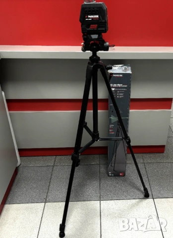 PARKSIDE PERFORMANCE Акумулаторен Лазерен Нивелир с кръстосани линии PKLLP 360 B3–зелен лазер 4V, снимка 14 - Други инструменти - 53295058