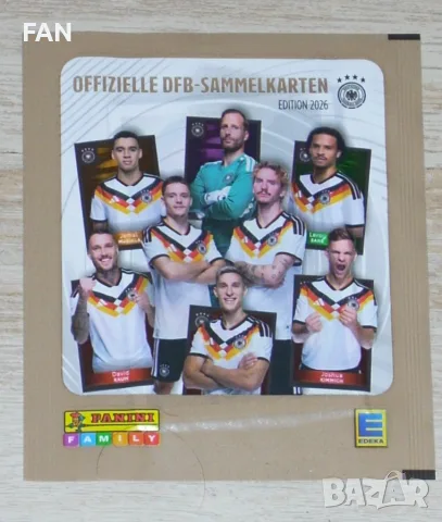 Оригинални пакети с карти ПАНИНИ PANINI на Германия от Световното първенство по футбол 2026, снимка 2 - Фен артикули - 34156275