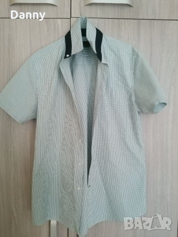Мъжка риза с къс ръкав H&M - L, снимка 2 - Ризи - 36011904