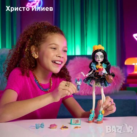Кукла Monster High Скелита Калаверас Skelita Calaveras, снимка 5 - Кукли - 53167282