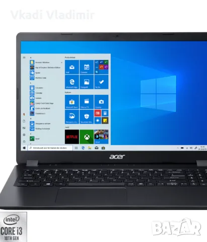 Лаптоп Acer Aspire 3 A315-56, Intel® Core™ i3-1005G1, 15.6", RAM 8GB, SSD 256GB, Intel® UHD Graphic