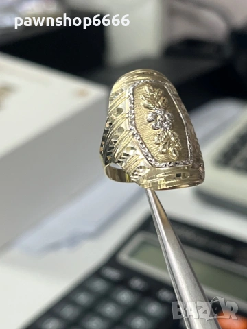 Златен пръстен 14 карата , снимка 5 - Пръстени - 53162062