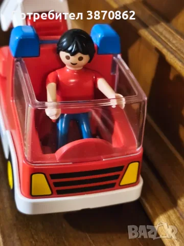 Playmobil пожарна (2016 г.) и човече (1994 г.), снимка 4 - Конструктори - 56317293