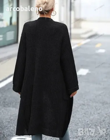 Елегантна дълга дамска модна жилетка, 5цвята , снимка 16 - Жилетки - 42136463