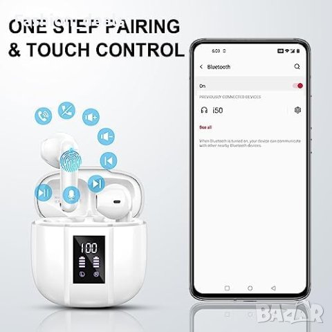 Нови Безжични слушалки Спортни с кутия за зареждане Earbuds за музика, снимка 6 - Bluetooth слушалки - 41884587