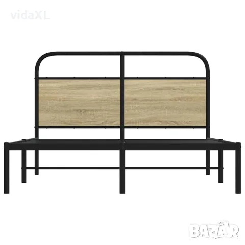 vidaXL Рамка за легло без матрак 140x190 см дъб сонома инженерно дърво, снимка 4 - Спални и легла - 56147503