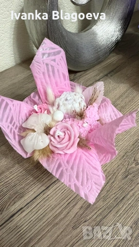 Нежни букетчета от свещи, снимка 18 - Декорация за дома - 53343574