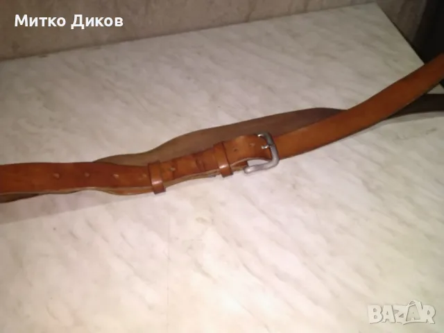 Колан естествена кожа 37мм на 185 см супер дълъг за по-пълни хора