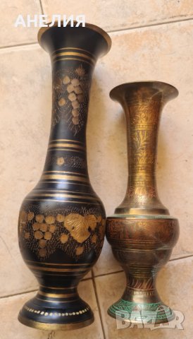 Ваза гравирана месинг, снимка 2 - Вази - 31434669