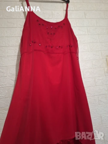 СТРАХОТНА НОВА РОКЛЯ С КАМЪНИ 4XL-5XL