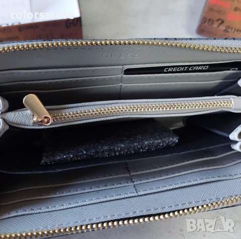 Синьо портмоне Guess код DS205, снимка 5 - Портфейли, портмонета - 36189807