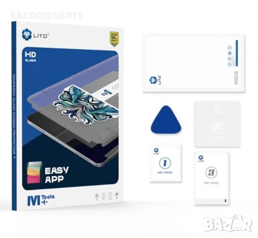 LITO Стъклен Screen Протектор Лесно Поставяне 0.3mm за IPAD Pro 12.9'' (2018/2020/2021/2022) Баркод , снимка 4 - Фолия, протектори - 47897586