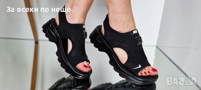 Nike Дамски Черни Сандали С Метален Акцент Найк Код P600, снимка 9 - Сандали - 50427795