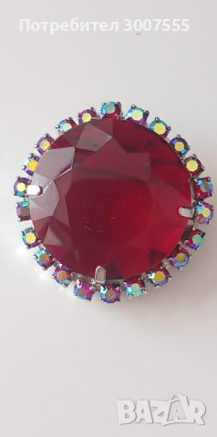 "Рубинена" брошка, снимка 2 - Други - 40789141