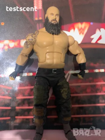 Екшън фигура WWE Braun Strowman Брон Строуман Elite Mattel играчка figure bald, снимка 4 - Колекции - 48386480