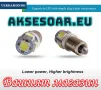 2 бр. Габаритни крушки BA9S 5 SMD 5050 Автомобилна LED вътрешна лампа крушка за номер за вратата , снимка 6