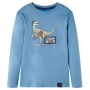 Детска тениска с дълъг ръкав, средно синьо, 104（SKU:12845, снимка 1 - Детски тениски и потници - 44706486