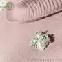 Дамска блуза с поло яка с брошка, снимка 2